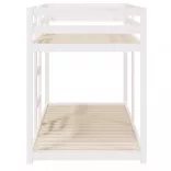 fehér tömör fenyőfa emeletes ágy 80 x 200 cm