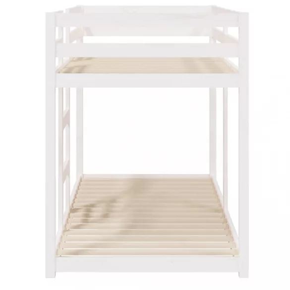 fehér tömör fenyőfa emeletes ágy 80 x 200 cm