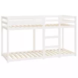 fehér tömör fenyőfa emeletes ágy 75x190 cm