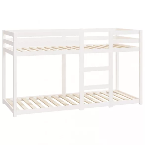 fehér tömör fenyőfa emeletes ágy 75x190 cm