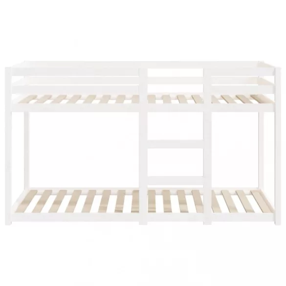 fehér tömör fenyőfa emeletes ágy 75x190 cm