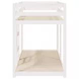 fehér tömör fenyőfa emeletes ágy 75x190 cm