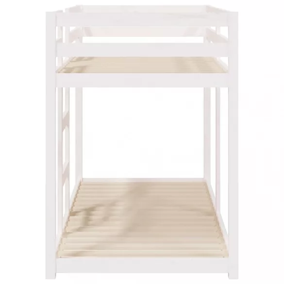 fehér tömör fenyőfa emeletes ágy 75x190 cm