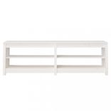 fehér tömör fenyőfa cipőtároló pad 160x36,5x50 cm