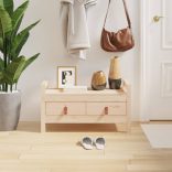 tömör fenyőfa előszoba pad 80 x 40 x 43 cm