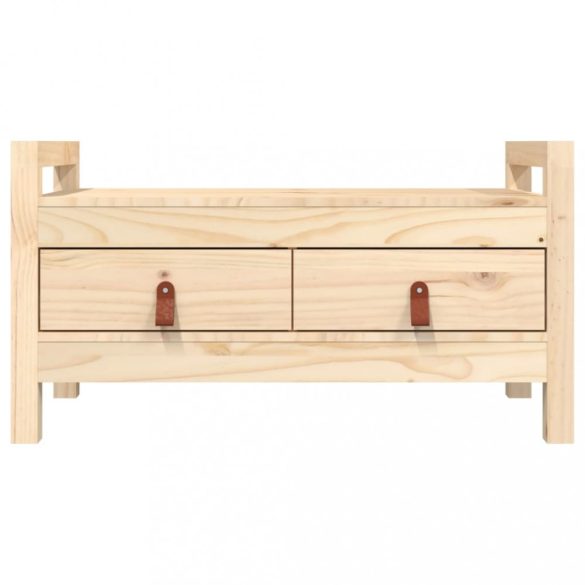 tömör fenyőfa előszoba pad 80 x 40 x 43 cm