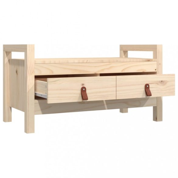 tömör fenyőfa előszoba pad 80 x 40 x 43 cm