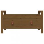 mézbarna tömör fenyőfa előszoba pad 80 x 40 x 43 cm