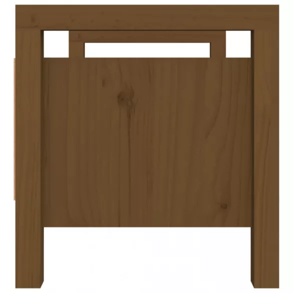 mézbarna tömör fenyőfa előszoba pad 80 x 40 x 43 cm