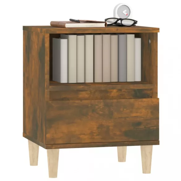 2 db füstös tölgy színű éjjeliszekrény 40x35x50 cm