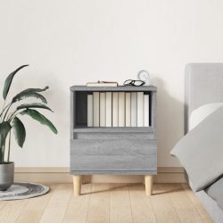 szürke sonoma színű éjjeliszekrény 40x35x50 cm