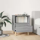 szürke sonoma színű éjjeliszekrény 40x35x50 cm