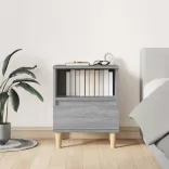 2 db szürke sonoma színű éjjeliszekrény 40x35x50 cm