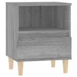 2 db szürke sonoma színű éjjeliszekrény 40x35x50 cm