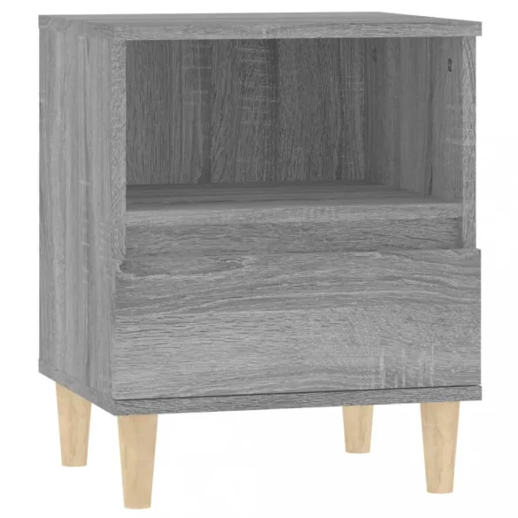 2 db szürke sonoma színű éjjeliszekrény 40x35x50 cm