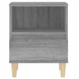 2 db szürke sonoma színű éjjeliszekrény 40x35x50 cm