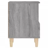 2 db szürke sonoma színű éjjeliszekrény 40x35x50 cm