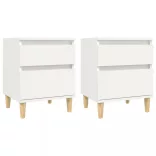 2 db fehér éjjeliszekrény 40 x 35 x 50 cm