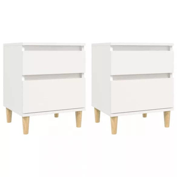 2 db fehér éjjeliszekrény 40 x 35 x 50 cm