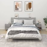 2 db szürke sonoma színű éjjeliszekrény 40x35x50 cm