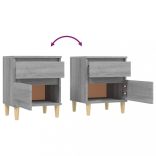 2 db szürke sonoma színű éjjeliszekrény 40x35x50 cm