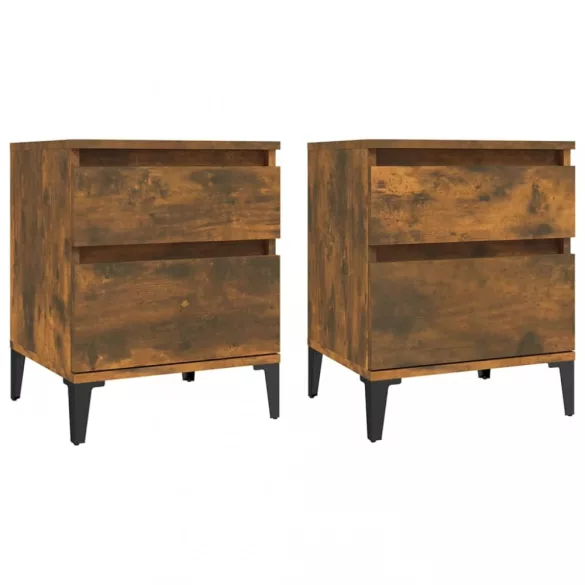 2 db füstös tölgy színű éjjeliszekrény 40x35x50 cm