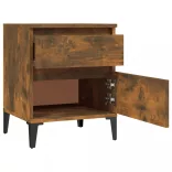 2 db füstös tölgy színű éjjeliszekrény 40x35x50 cm