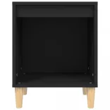 fekete szerelt fa éjjeliszekrény 40 x 35 x 50 cm