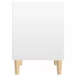 2 db magasfényű fehér éjjeliszekrény 40x35x50 cm