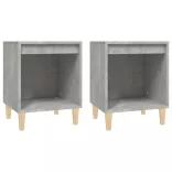 2 db betonszürke éjjeliszekrény 40x35x50 cm