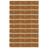 10 db rugalmas corten acél gyepszegély 15 x 103 cm