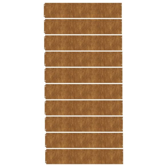 10 db rugalmas corten acél gyepszegély 20 x 103 cm
