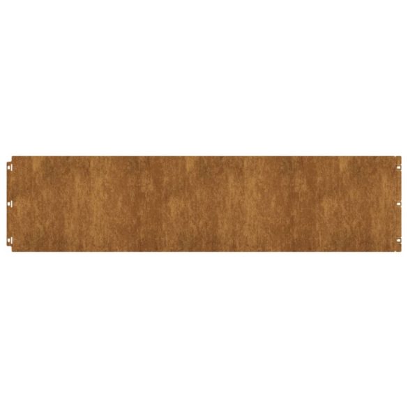 10 db rugalmas corten acél gyepszegély 25 x 103 cm