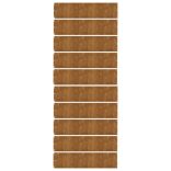 10 db rugalmas corten acél gyepszegély 25 x 103 cm