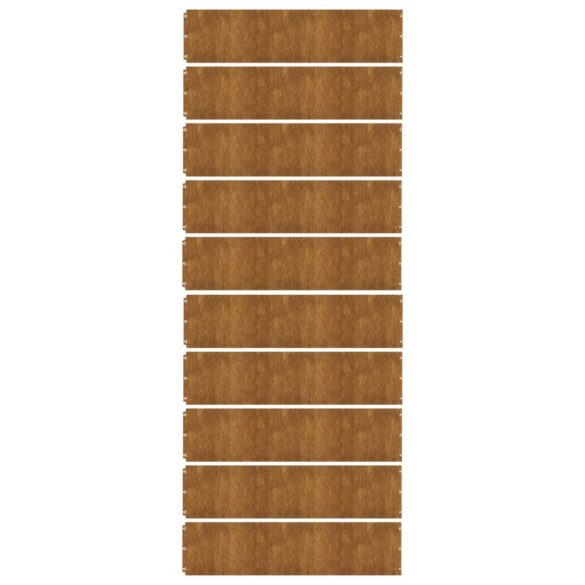 10 db rugalmas corten acél gyepszegély 25 x 103 cm