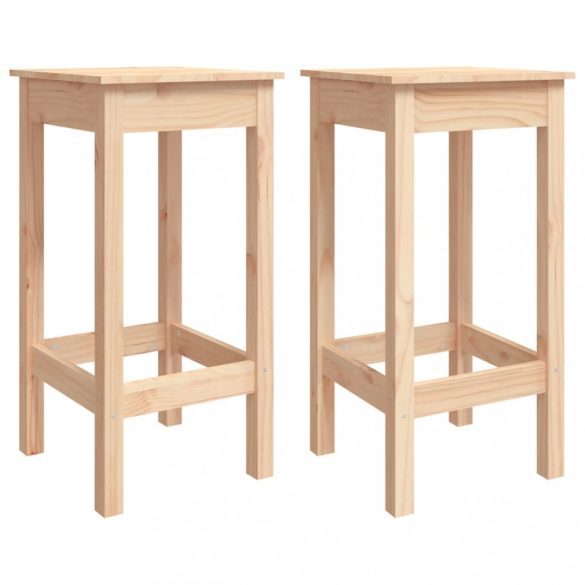 2 db tömör fenyőfa bárszék 40 x 40 x 78 cm