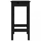 2 db fekete tömör fenyőfa bárszék 40 x 40 x 78 cm