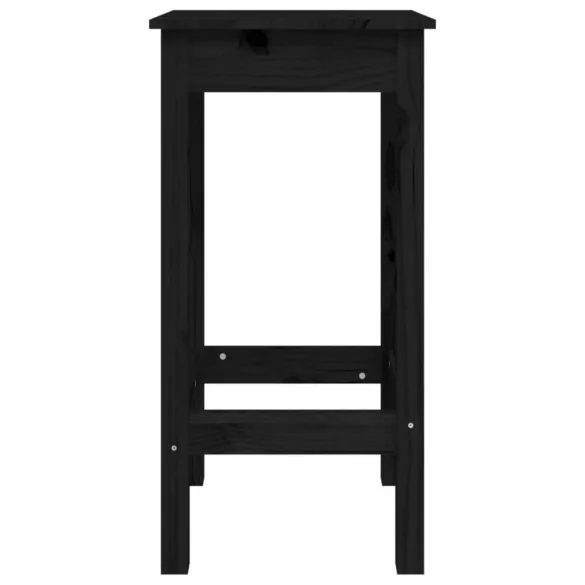 2 db fekete tömör fenyőfa bárszék 40 x 40 x 78 cm