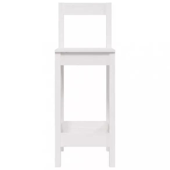 2 db fehér tömör fenyőfa bárszék 40 x 41,5 x 112 cm