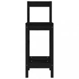 2 db fekete tömör fenyőfa bárszék 40 x 41,5 x 112 cm