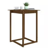 mézbarna tömör fenyőfa bárasztal 80 x 80 x 110 cm