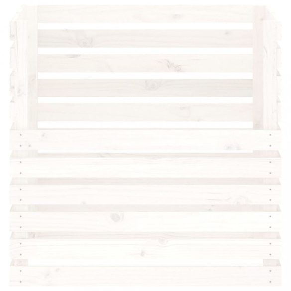 fehér tömör fenyőfa komposztáló 80 x 80 x 78 cm