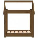 mézbarna tömör fenyőfa kutyaágy 61x50x70 cm