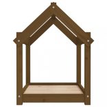 mézbarna tömör fenyőfa kutyaágy 71x55x70 cm