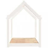 fehér tömör fenyőfa kutyaágy 101x70x90 cm