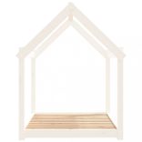 fehér tömör fenyőfa kutyaágy 111x80x100 cm