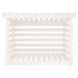 fehér tömör fenyőfa tűzifatartó állvány 108x73x79 cm