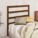 mézbarna tömör fenyőfa ágyfejtámla 95 x 4 x 100 cm