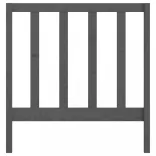 szürke tömör fenyőfa ágy fejtámla 95 x 4 x 100 cm