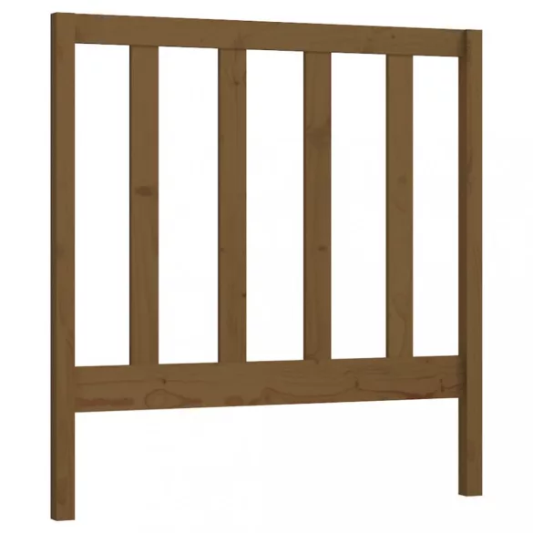 mézbarna tömör fenyőfa ágyfejtámla 95 x 4 x 100 cm